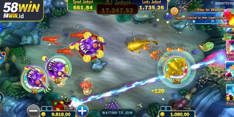 Jackpot Đánh Cá 58WIN Khám Phá Thế Giới Săn Thưởng Lớn 3 Đồ họa và âm thanh sống động