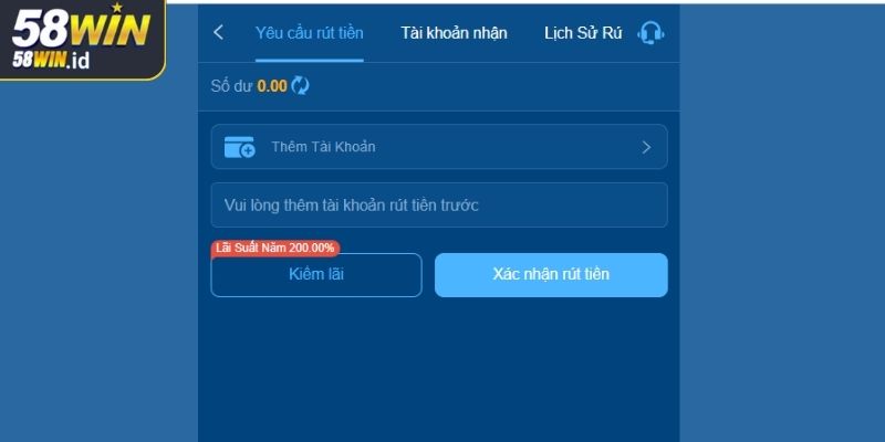 Nạp Rút Tiền 58win 3 Hướng dẫn rút tiền 58WIN