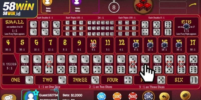 Sicbo 58WIN - Chinh Phục Game Với Chiến Thuật Cực Chuẩn 2 Cửa bộ ba trong Sicbo